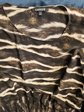 Chaus Animal Print Top Size L